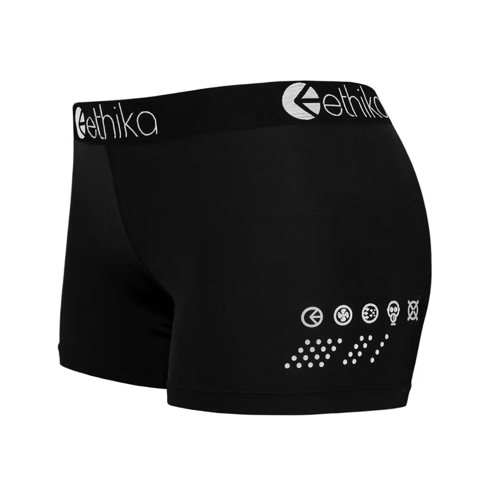 Ethika Black and Red Subzero Performance Staple Boy Shorts